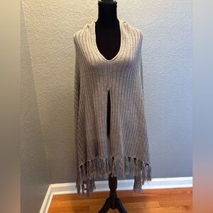 New York & Company Grey Women's Sweater Poncho